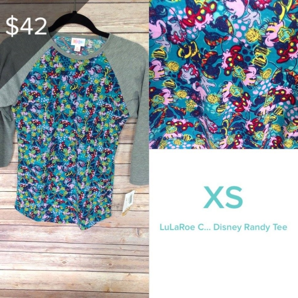 XS LuLaRoe Disney Collection Randy Tee.BNWT